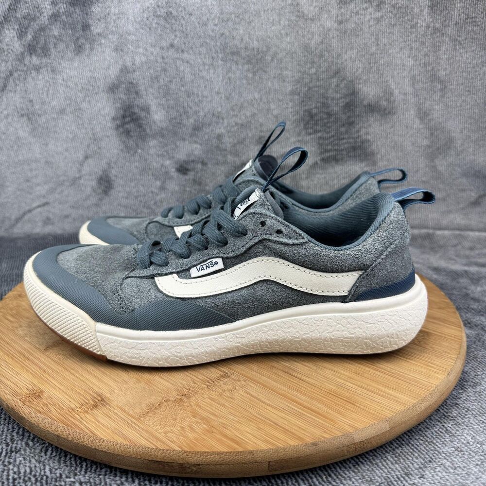 Vans UltraRange Shoes Womens Size 7 Gray Blue White Suede Mesh UltraCush Low Top - Picture 3 of 9